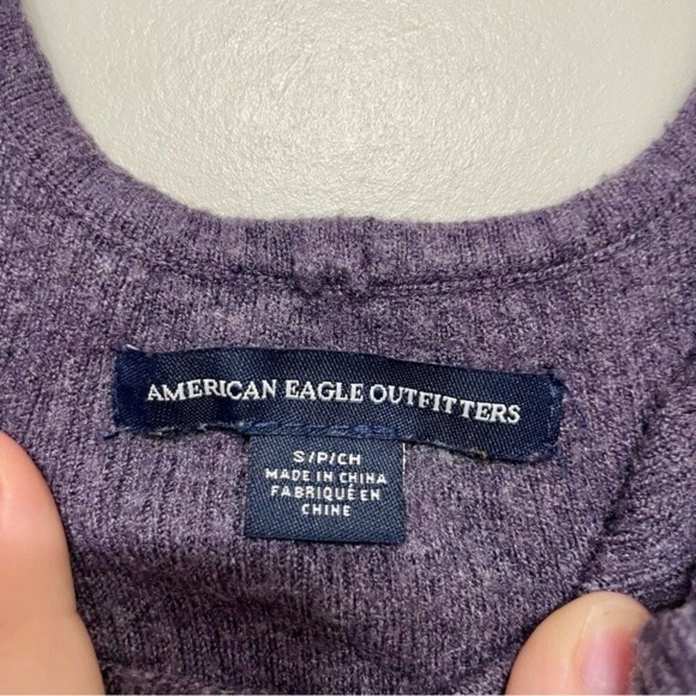 Purple Ribbed Knit Top - Picture 3 of 4